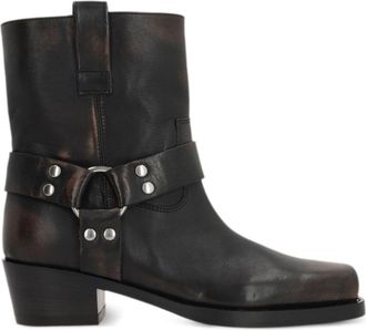 PARIS TEXAS Roxy 45mm leather biker boots - women - Calf Leather/Calf Leather/Calf Leather - 37.5 - Black
