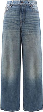 Chlo&eacute; Blue Denim Jeans With Logo Label On The Back-Donna