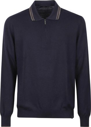 Fay Jersey de punto con cuello redondo - Knitwear - Hombre - Azul - 2XL