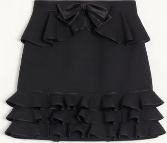 Valentino Crepe Couture Short Skirt Wo