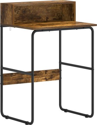 vidaXL Escritorio Con Almacenamiento Roble Ahumado 60 X 50 X 91 Cm Vidaxl