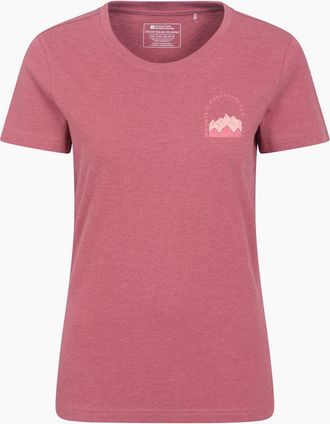Mountain Warehouse Womens Mountain Warehouse Womens/Ladies Mountain Scene Organic T-Shirt - Pink - Size: 14