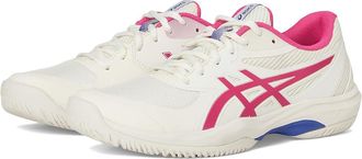Asics Game FF Tennis Shoes Womens Tennis Shoes Cream/Bright Rose : 11.5 B - Medium, Textile
