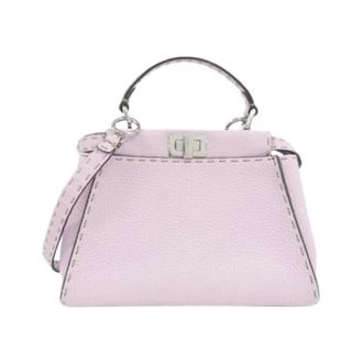 Fendi Pre-owned Selleria Mini Bag - Dames - Pre-owned - Paars - Maat: ONE Size Leer
