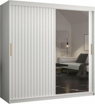 Mirjan24 Armario Hartford 338, Blanco, 200x180x62cm, Puertas de armario: Correderas, N&uacute;mero de estantes: 9