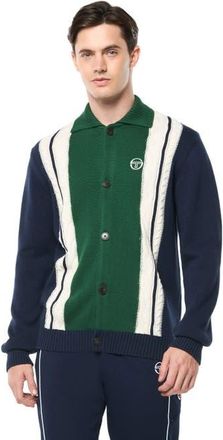 Sergio Tacchini Bruni Knit Cardigan in Maritime Blue at Nordstrom, Size Xx-Large