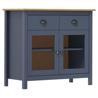 Berkfield Home Sideboard Hill Grey 90x40x80 cm Solid Pine Wood | Size: 90 x 40 x 80 cm