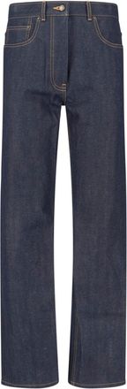 Thom Browne Blue Mid-Rise Straight-Leg Denim Jeans