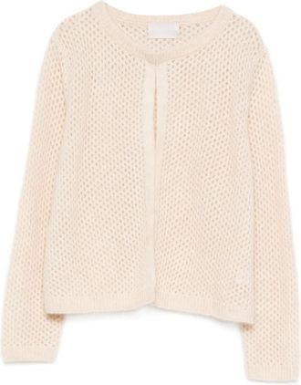 Hemisphere Cardigan in maglia traforata - Toni neutri