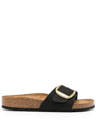 Birkenstock Madrid Big Buckle Black, Nubuck Leather