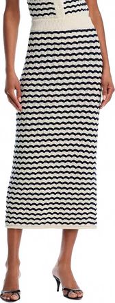 A.L.C. Alexis Skirt In Parchment/navy Stripe