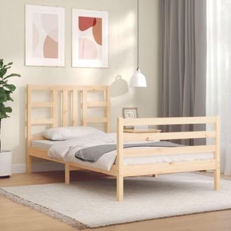 vidaXL Bed Frame without Mattress Single Solid Wood Pine vidaXL
