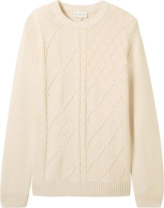 Tom Tailor Heren, Truien, Beige, Maat: M Katoen