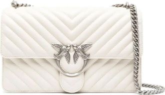 Pinko Classic Love One Shoulder Bag - Dames - Schoudertassen - Wit - ONE Size - Tassen