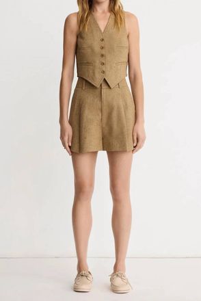 Smythe Cropped Vest In Tortilla