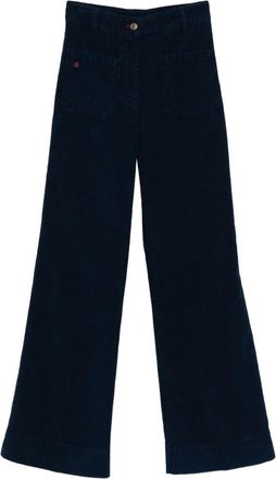 Victoria Beckham Blue Corduroy Trousers