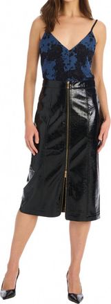 Allison New York Taren Faux Leather Midi Skirt In Black