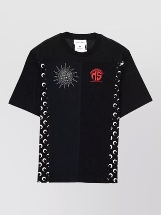 Marine Serre short sleeve crew neck graphic pattern shirt