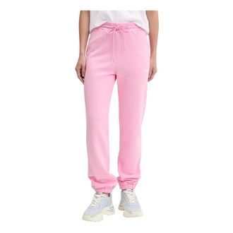 Msgm Msgm, Broeken, Dames, Roze, M, Katoen, Logo-print Track Pants