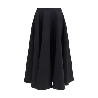 Lardini Wool Oves Aries Midi Womens Skirt