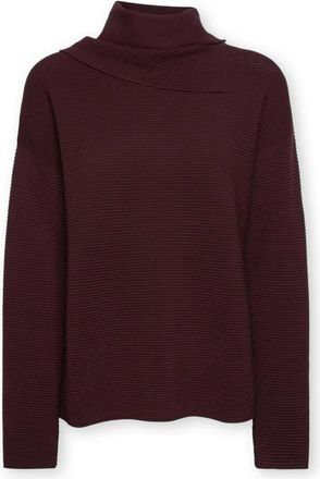 Elena Miro Truien & Vesten, Dames, Rood, XS, Polyester, Trui met Afneembare Kraag