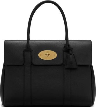 Mulberry Heritage Bayswater Small Tote Bag - Dames - Handtassen - Zwart - ONE Size - Leer - Tassen