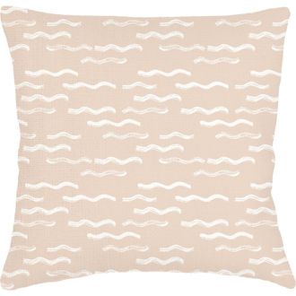 Anaya with Love Wave Pool Beige Linen Euro Pillow 26x26 with Down Alternative Insert at Nordstrom