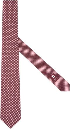 Boggi Milano Accessoires, Heren, Rood, ONE Size, Bloemen zijden stropdas