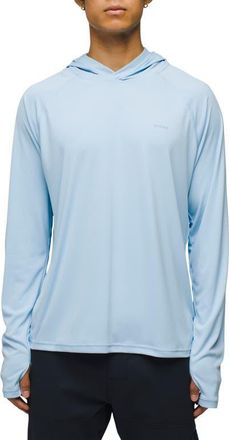 Prana Sol Shade Long Sleeve Hooded Performance Top in Crescent Bay at Nordstrom, Size X-Large