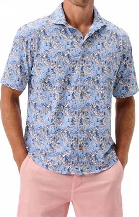 Johnnie-O Otto Short Sleeve Shirt In Infinity