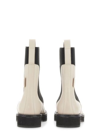 Ferragamo Leather Chelsea Boot - White