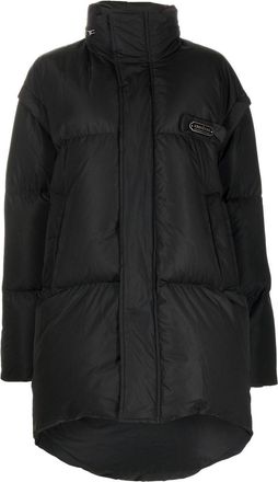 Kimhekim logo-plaque puffer jacket - women - Polyester - 36 - Black