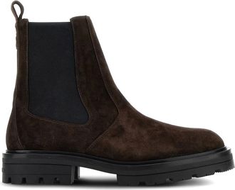 Hogan H673 Chelsea Enkellaarsjes - Heren - Chelseaboots - Bruin - 44 EU - Leer - Schoenen