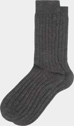 Maria La Rosa Mens Ribbed Wool-Blend Socks One Size