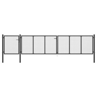 Berkfield Home Garden Gate Steel 500x75 cm Anthracite