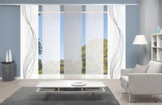 Vision S Schiebegardine »5ER SET HEIGHTS« Paneelwagen 5 Stk. tlg. HxB: 260x60, Schiebevorhang 5er Set Digitaldruck