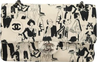 Chanel Timeless White Canvas Shoulder Bag (Pre-Owned)