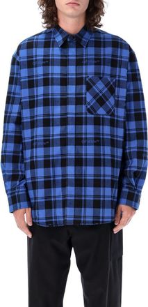 Off-white Blue Flann Padded Overshirt