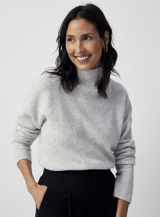 Contemporaine Womens Loose mock-neck sweater