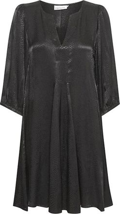 Karen by Simonsen Meteoriet Print Jurk met 3/4 Mouwen - Dames - Korte kleedjes - Zwart - XL - Kleedjes