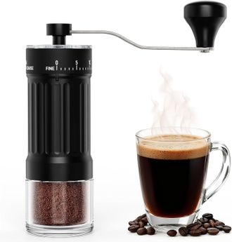 No Brand Molinillo De Caf&eacute; Manual Con Muelas De Cer&aacute;mica - 40 Ajustes De Molienda Precisos - Para Prensa Francesa, Vertido Manual, Cafetera Moka Y Otros M&eacute;todo