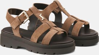 Jonak Liverpool chunky sandalen van su&egrave;de