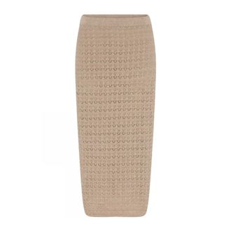 Skovhuus Rokken, Dames, Beige, S, Openwork Rok Kameel