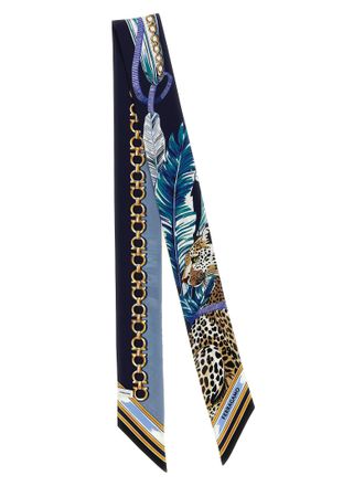 Ferragamo Blue Silk Womens Foulard
