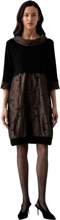 Joseph Ribkoff Kleedjes, Dames, Bruin, 3Xl, Polyester, Jacquard Memory & Silky Knit Cocoon Jurk