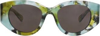 Chlo&eacute; Round-Frame Recycled Acetate Sunglasses