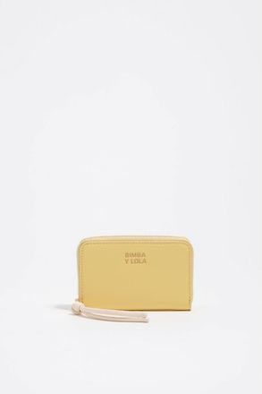 Bimba & Lola Leather Card Holder Coin Purse SS26 in Banana at Nordstrom