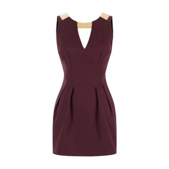 Elisabetta Franchi Dames, Jurken, Bruin, Maat: S Gabardine