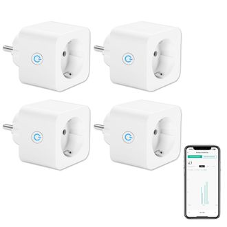 OEM Enchufe Inteligente De 16 A Y 3680 W Con Monitor De Energ&iacute;a, Compatible Con Alexa Y Google Home, Programaci&oacute;n Y Temporizador, No Requiere Concentrador