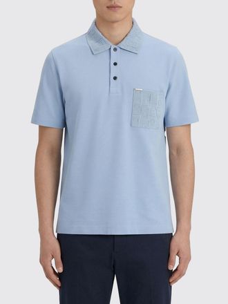 Ferragamo Polo in cotone con tasca Gancini Ferragamo